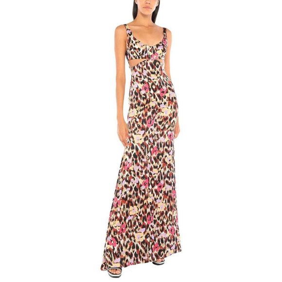 Roberto Cavalli Dresses & Skirts - Roberto Cavalli Dress Leopard Cutout Maxi Silk